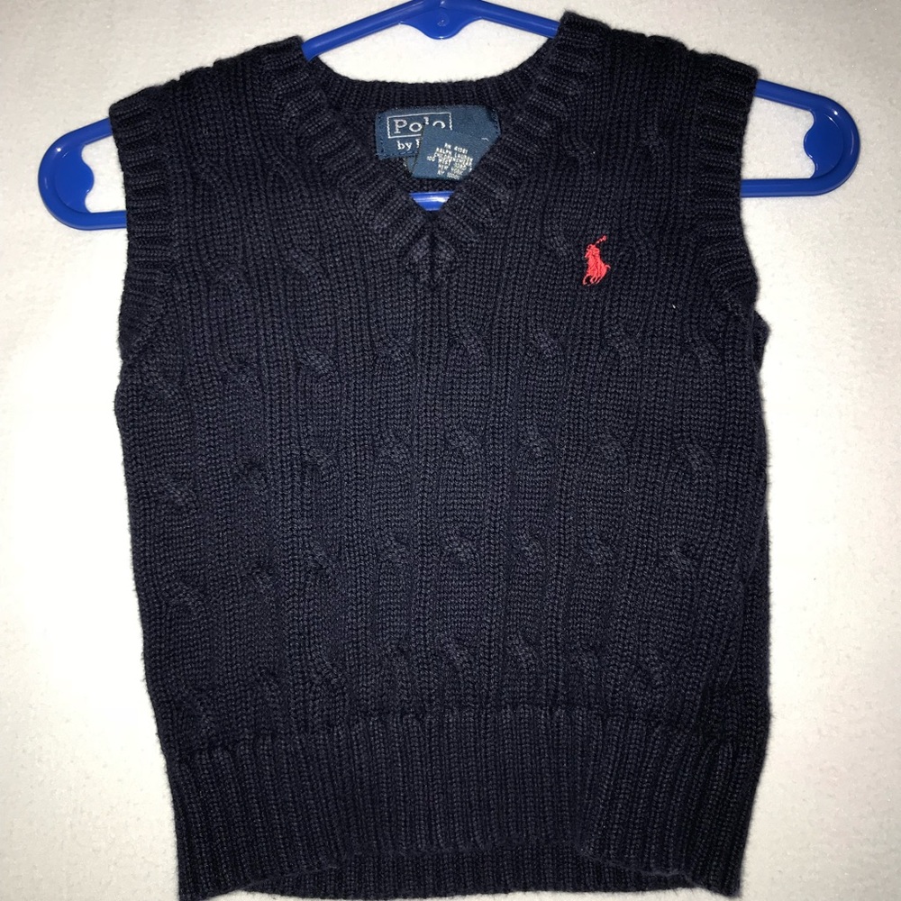 Navy polo sweater vest